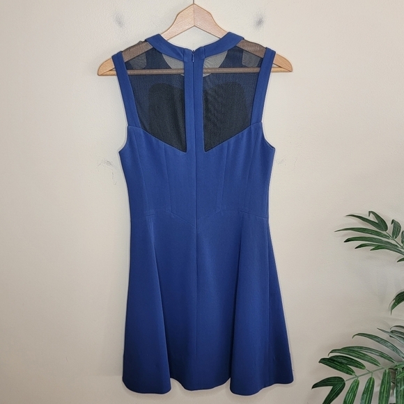 Rag & Bone | Ruby Fit & Flare Dress with Black Mesh Back Size 2 - Picture 3 of 5